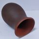 two-tone striped clay vase from the 1960s, signed
