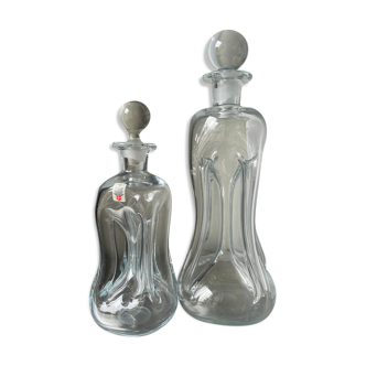 Holmegaatd set of 2 Decanters XL & L sizes Vintage