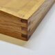 Vintage scandinavian serving tray in marquetry wood
