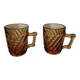Duo de verres ambrés Vintage