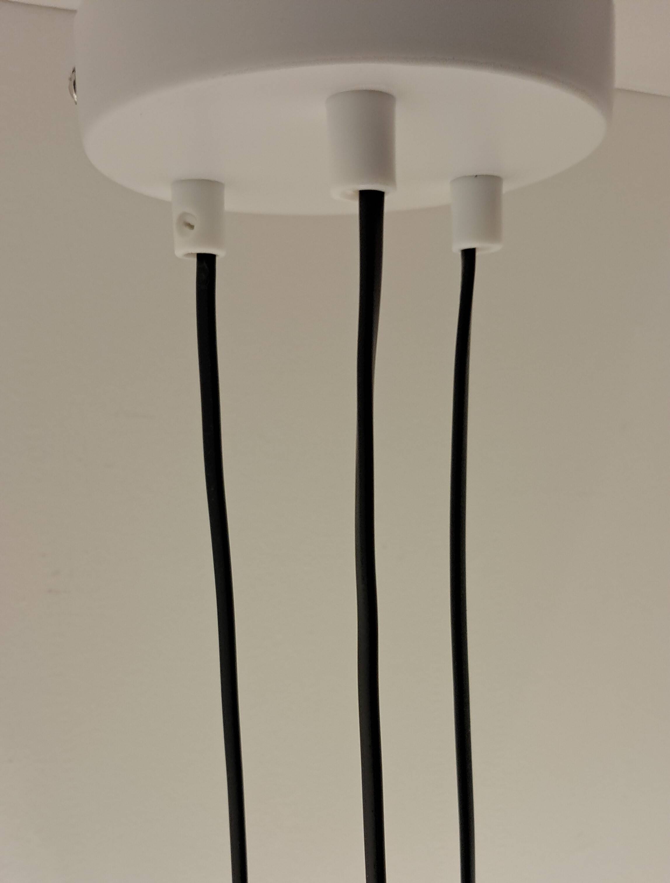 3-light modular pendant light in cut crystal