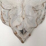 Small wall console in patinated wood