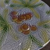 Cherry barbotine plate Salins les Bains 20th century