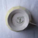 Art Deco style iridescent yellow porcelain coffee service