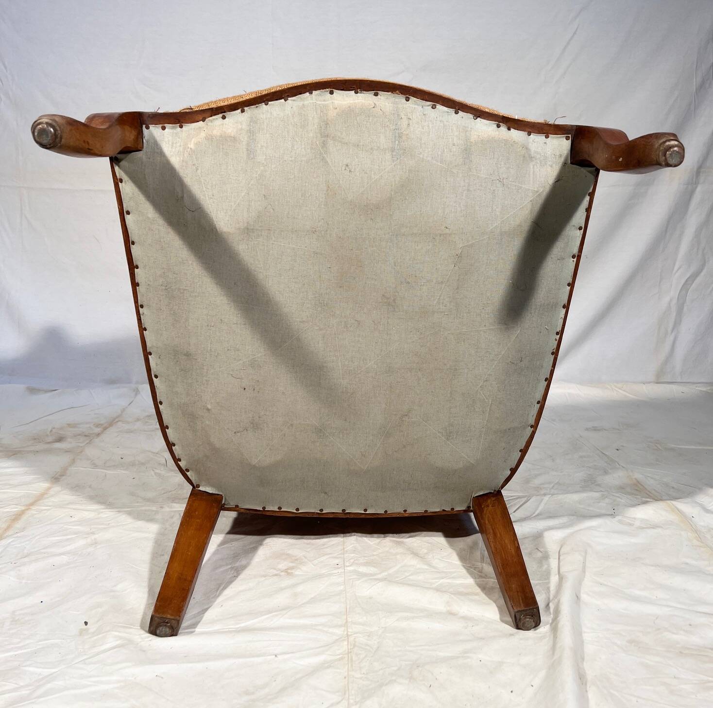 Louis Philippe 19th century Voltaire armchair ready to upholster