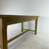Oak farmhouse table, black top