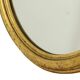 Pair of Oval Gold-Leaf Mirrors, France, 20th Century