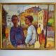 A.Eres Vintage Original Oil on canvas Painting, Expessionist, Signed 1976
