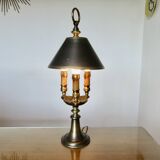 Bronze hot water bottle lamp with 3 lights