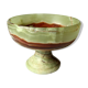 Handcarved onyx footed serving bowl, trinket bowl, vintage from the 1970s