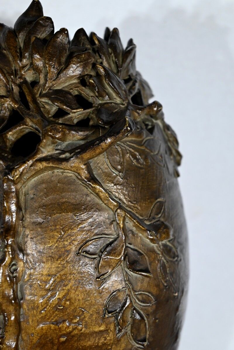 Enamelled Ceramic Vase, signed "Korina", Art Nouveau – 1900