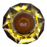 Ashtray in Faceted Glass attributed to Seguso, Murano, Italy, 1970s