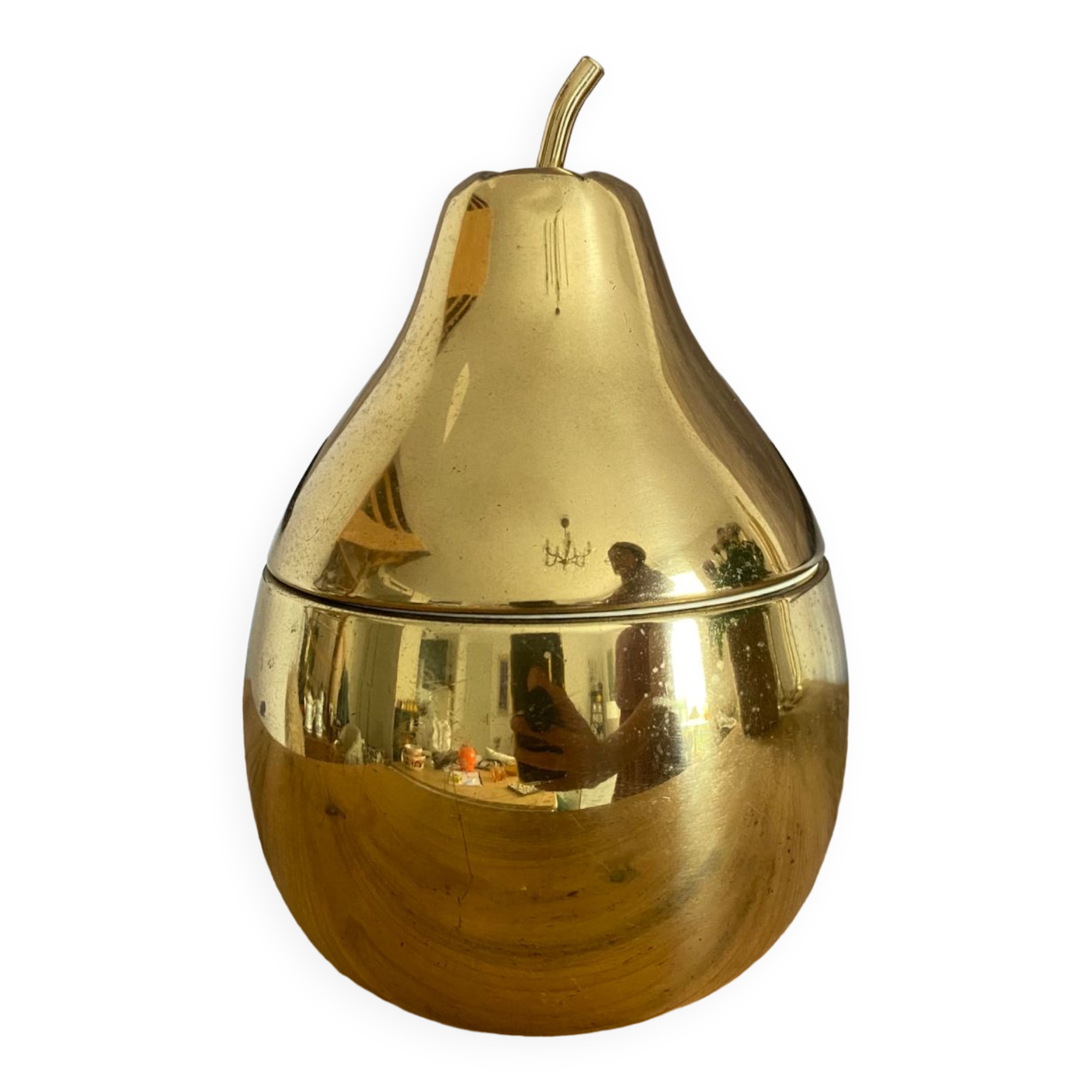 Vintage golden ice cube pear
