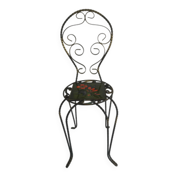 Small wrought iron chair Vallauris