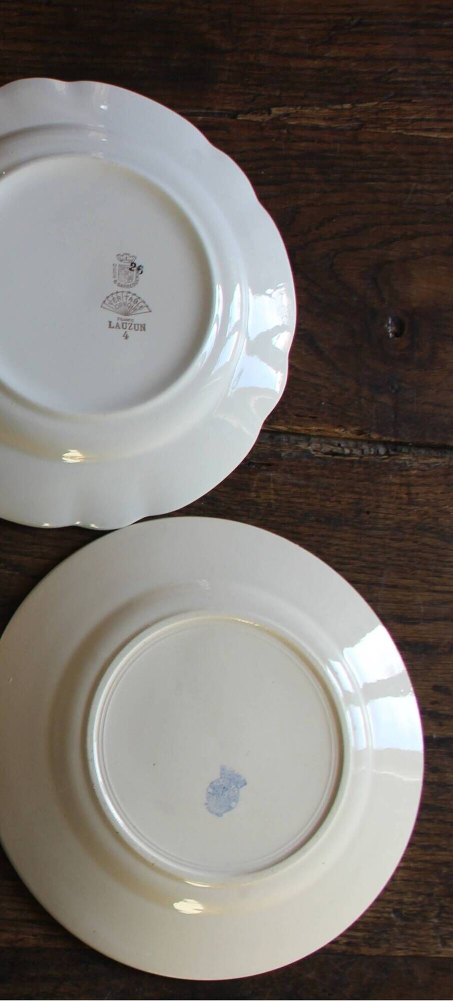 6 small paired plates Badonviller Saint Amand Luzin Digoin Sarreguemines
