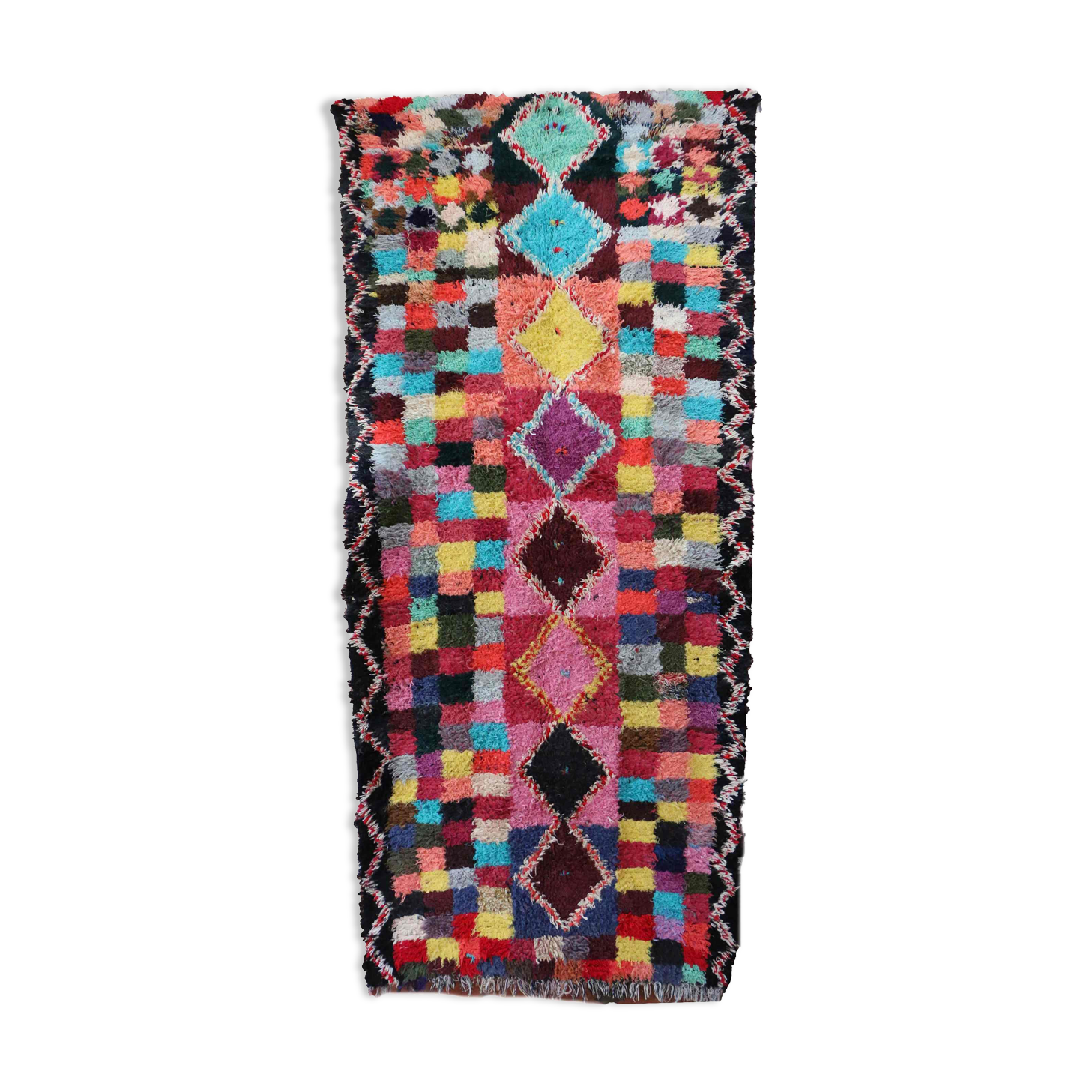 Moroccan carpet boucherouite - 116 x 270 cm