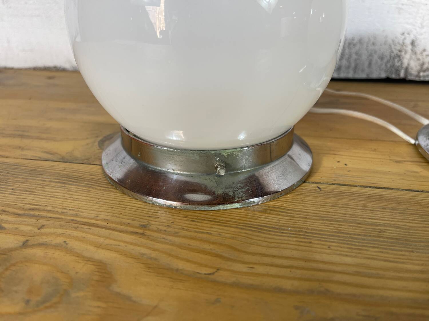 Pair of opaline ceiling lights