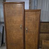 Art deco wardrobe in elm burl