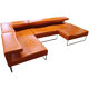 Canapé moroso - lowseat, cuir orange