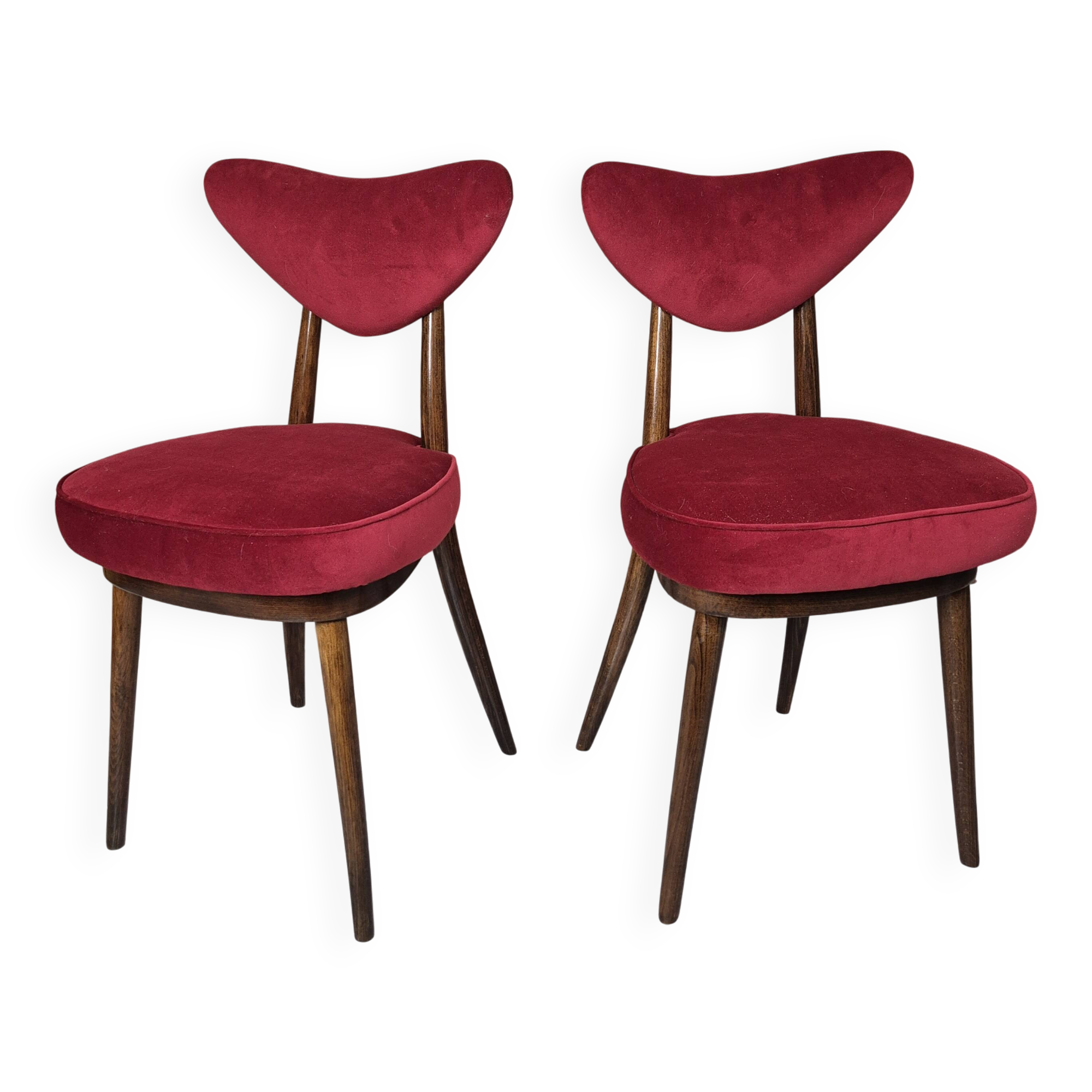Pair of Iconic "Heart" Chairs by H. & J. Kurmanowicz – Award-Winning Polish