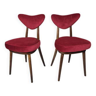 Pair of Iconic "Heart" Chairs by H. & J. Kurmanowicz – Award-Winning Polish