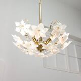 Vintage Italian Murano Glass Flower Chandelier