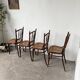 Set of 4 Fischel caned bistro chairs