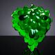 Green depression glass grape shaped vase