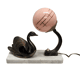 French Art Deco Lamp With Swan On A Marble Base, 1920/30s