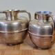 Pair of brass jars with double handles, Moroccan craftsmanship