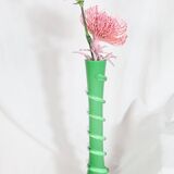 Soliflore in twisted green opaline - handmade