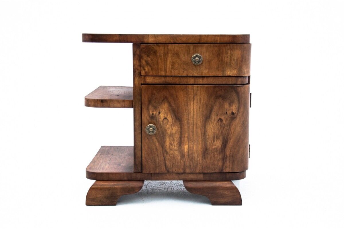 Art deco bedside tables, poland, 1950s