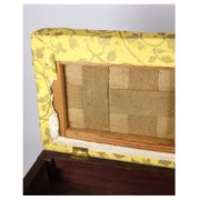 Piano bench / stool in mahogany with light floral fabric from around 1910