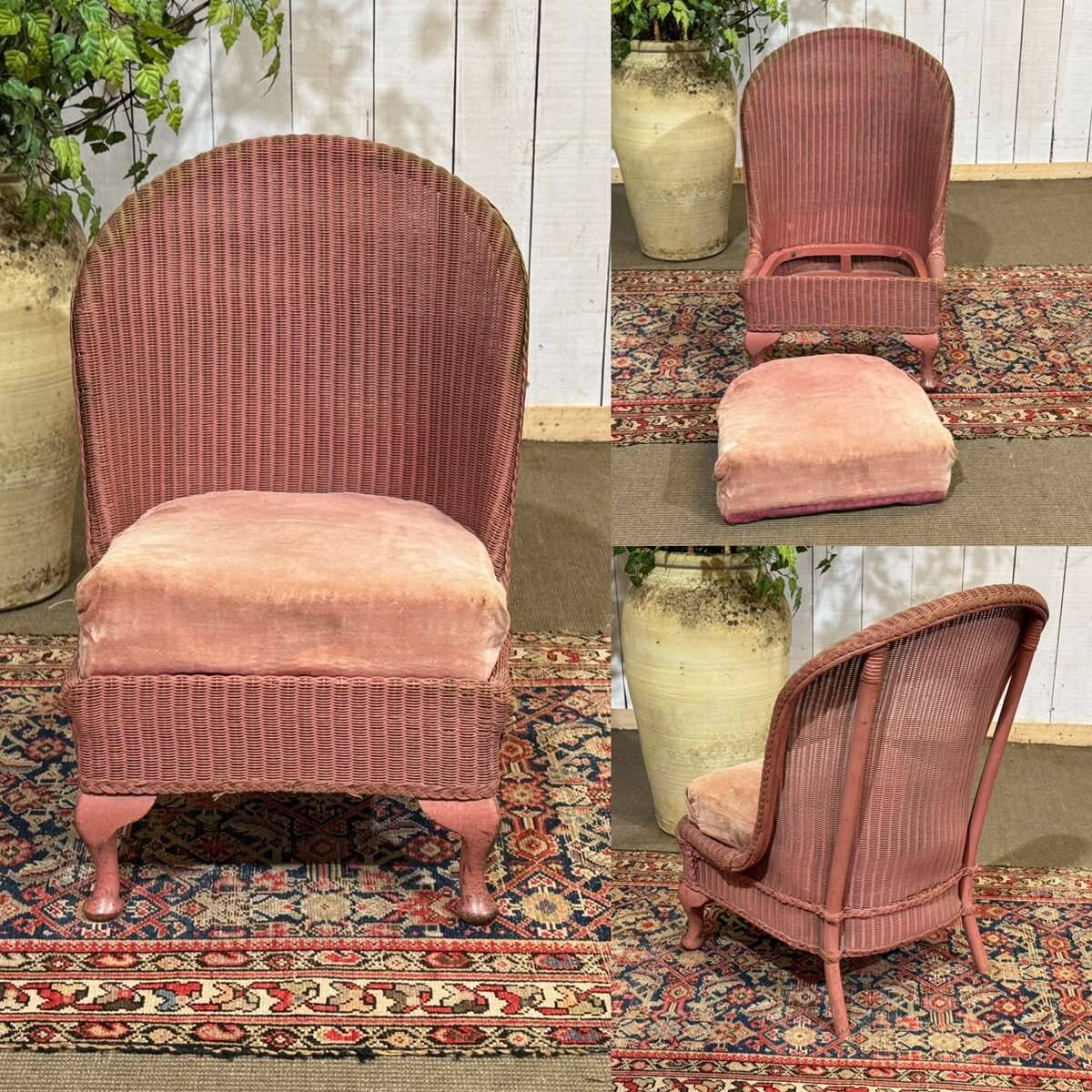 Chauffeuse anglaise de la maison LLOYD LOOM des années 1930