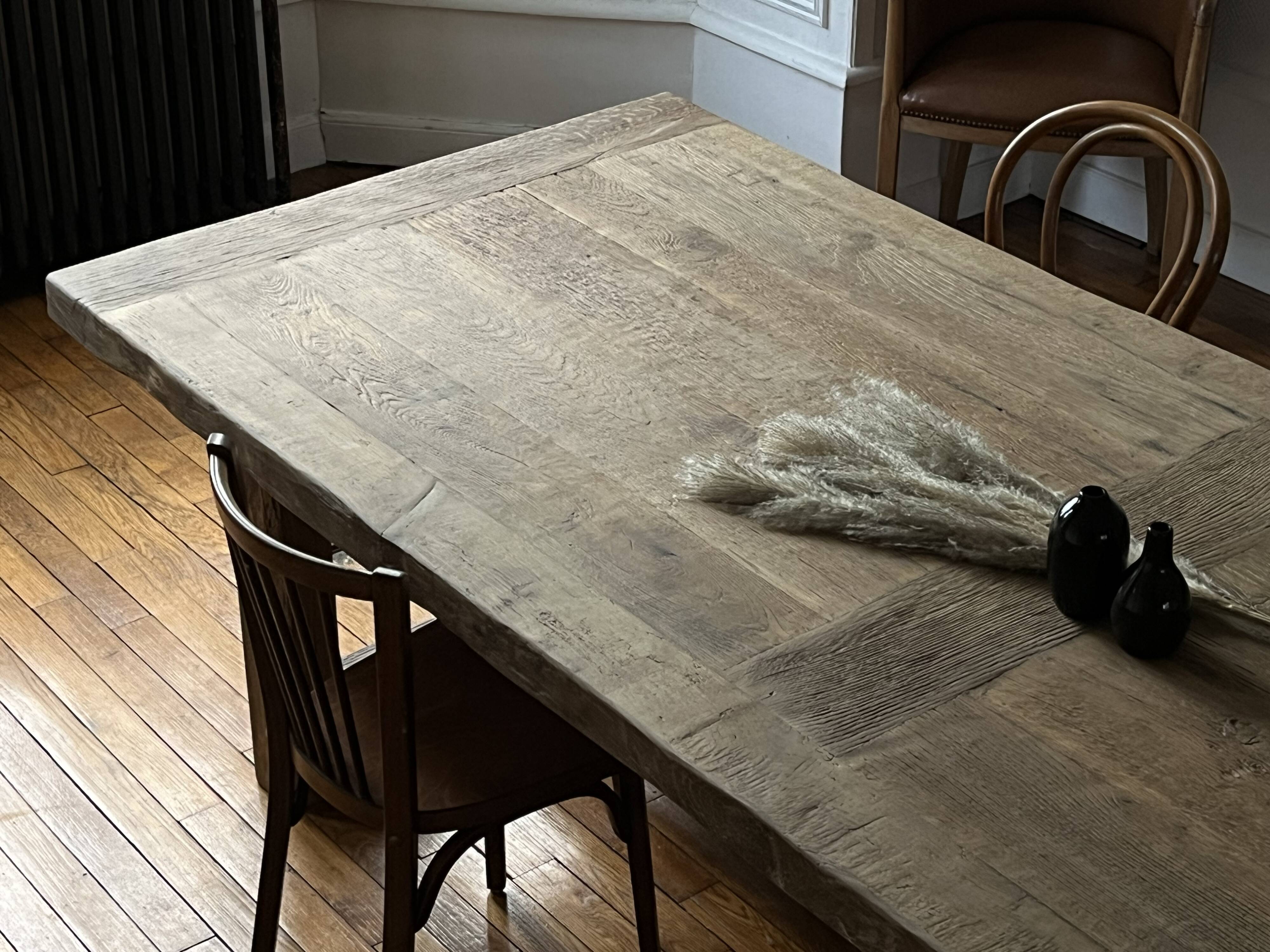 Kingstone farmhouse table in solid oak - 350 cm long