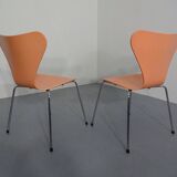 Danish 3107 Chairs by Arne Jacobsen for Fritz Hansen, 1994, Set of 2