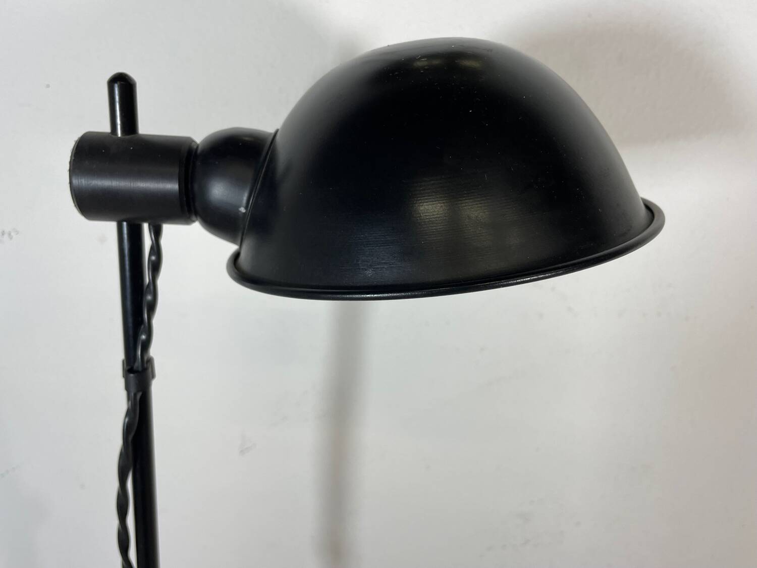 Vintage black metal floor lamp from the 70s