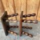 Lot de 2 marche pieds ancien en bois pied tourné