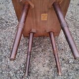 Coffee table of the 60s brutalist compass feet stamped M.G