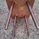 Coffee table of the 60s brutalist compass feet stamped M.G