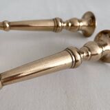 Bougeoirs chandeliers anciens balustre en laiton cuivre