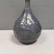 Pauline Toynbee vase, Textured Blue Crystal Glaze Organic Shape, 1980s