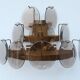 Set of 2 Vistosi Murano Wall Lamps Smoked Disc, 1970