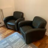 Two leather armchairs
