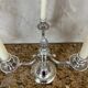 Paire de chandelier en métal argenté
