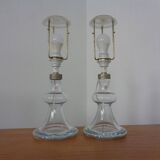 Glass table lamps by Michael Bang for Holmegaard, 1970s, set of 2.