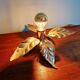 Floral table lamp in brass, design by Willy Daro, Massive, 1970.
