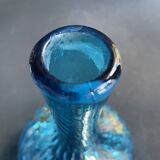 Large enameled blue carafe