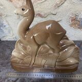 Sculpture Lama Charles Lemanceau  Faience ST Clément France  Art Déco 1930