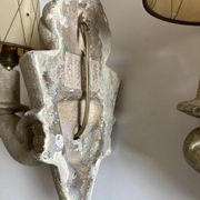 Pair of Arlus torchlight wall light in art deco plaster 1950